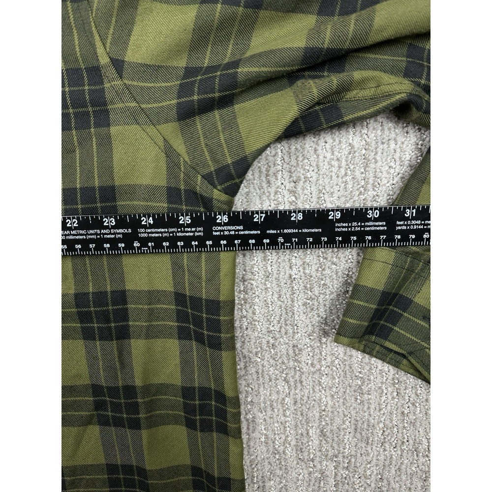 Dixxon Flannel Co 38 Special Green Plaid Flannel Shirt D-Tech 2XL Button-Up - Picture 3 of 9
